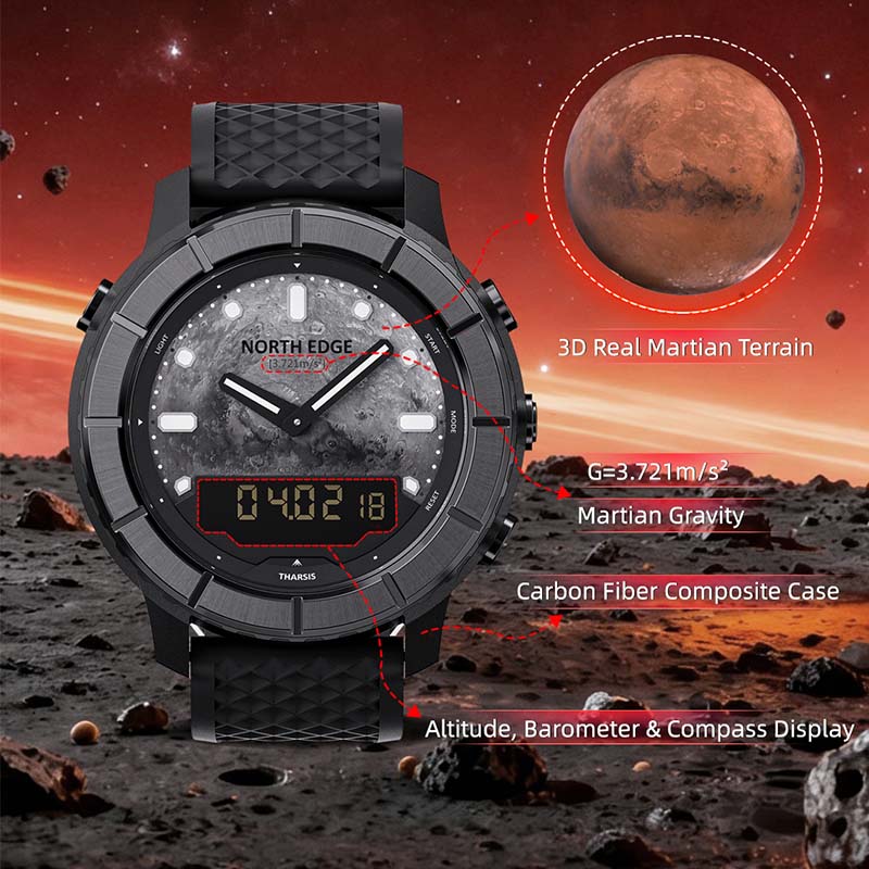 North Edge Tharsis Erkek Outdo - Altimeter Compass Watch incelemesi ve fiyatı