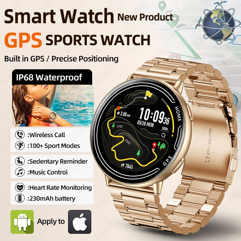 LIGE GPS akıllı saat kalp atış - Smartwatch Watches For Women With Gps incelemesi ve fiyatı